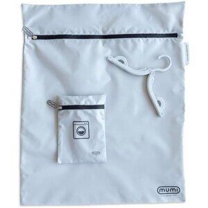 MUMI Travel Laundry Bag Moisture Smell Proof Washable Bag with Hanger Pouch